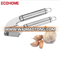 High quality Stainless steel garlic press,garlic crusher with garlic peeler and cleaning brush