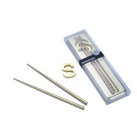 High Quality Gold Stainless Steel Chopsticks With Box For Wedding Gift