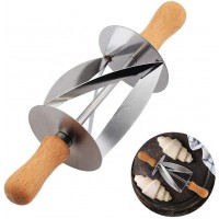 Cake Bread croissant roller cutter slices stainless steel croissant dough cutter with Oaken Handle