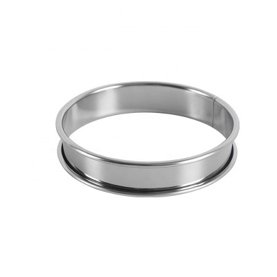 hot selling stainless steel  set of 4pcs pie ring with rolled edge