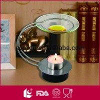 Home decorative stainless steel clear glass oil burners