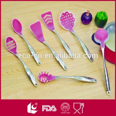 13K0301 7Pcs Silicone Kitchenware with Hollow Handle