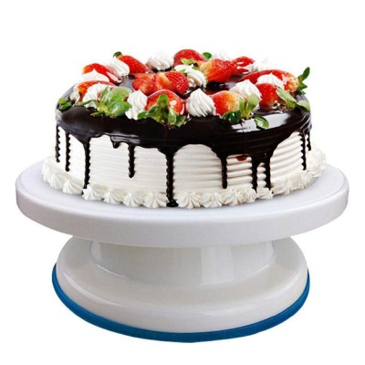 Plastic Round 11 Inch White Cake Turntable Baking Tools Rotating Cake Decorating Turntable Stand