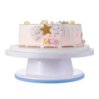 11 Inch Plastic Round White Cake Decoration Stand Cake Making Tools Turntable for Cake Decorating