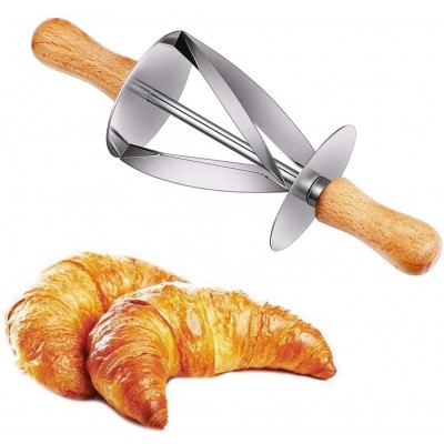 Baking Tools Croissant Maker Stainless Steel Blade Roller Slices Croissant Dough Tool Cutter